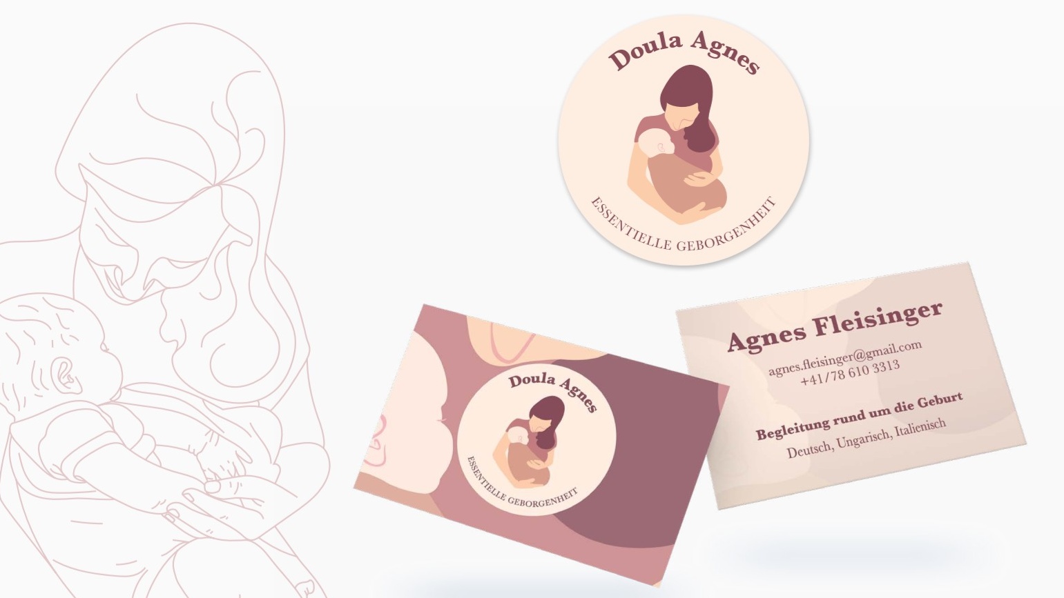 Ágnes Doula – Logo- und Visitenkartendesign